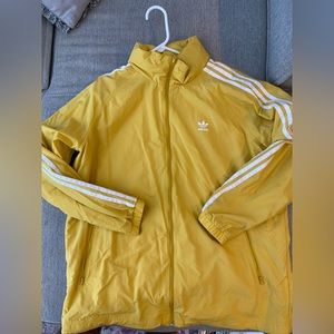Adidas yellow jacket. Size Large